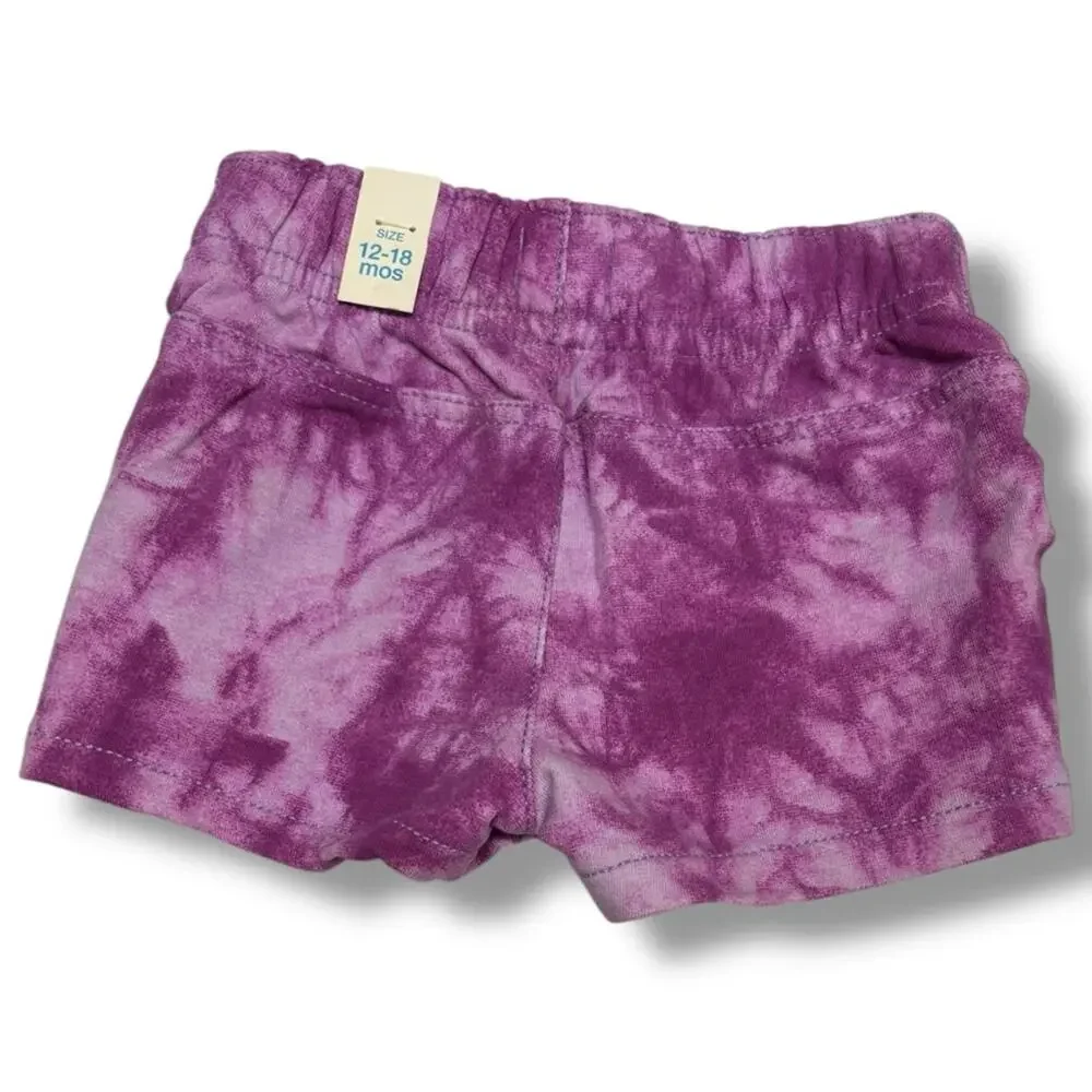 The Children's Place Purple Tie-Dye Shorts‎ 12-18 Months NEW Girl's